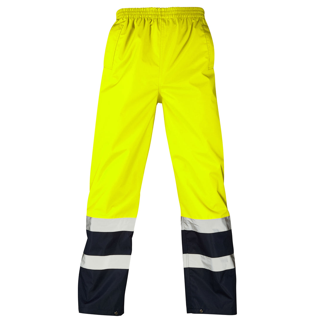 Supertouch Hi Vis Yellow 2 Tone Overtrousers - H127 - Yellow Navy - Customisable Trousers