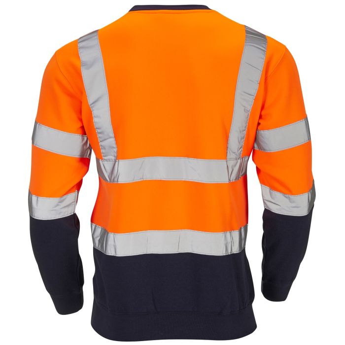 Supertouch Hi-Vis 2 Tone Orange Sweatshirt - H131 - - Customisable Top
