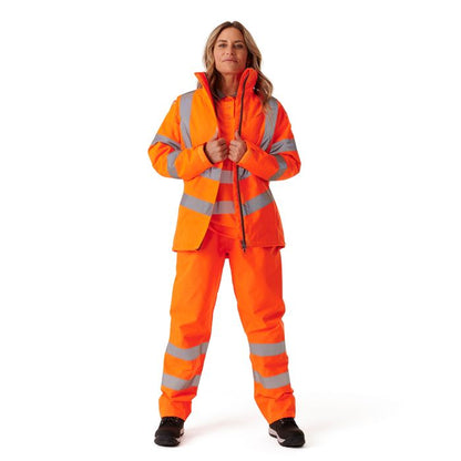 Supertouch - Ladies Hi Vis Orange Kamela Padded Jacket - HV301 - - Customisable Jacket