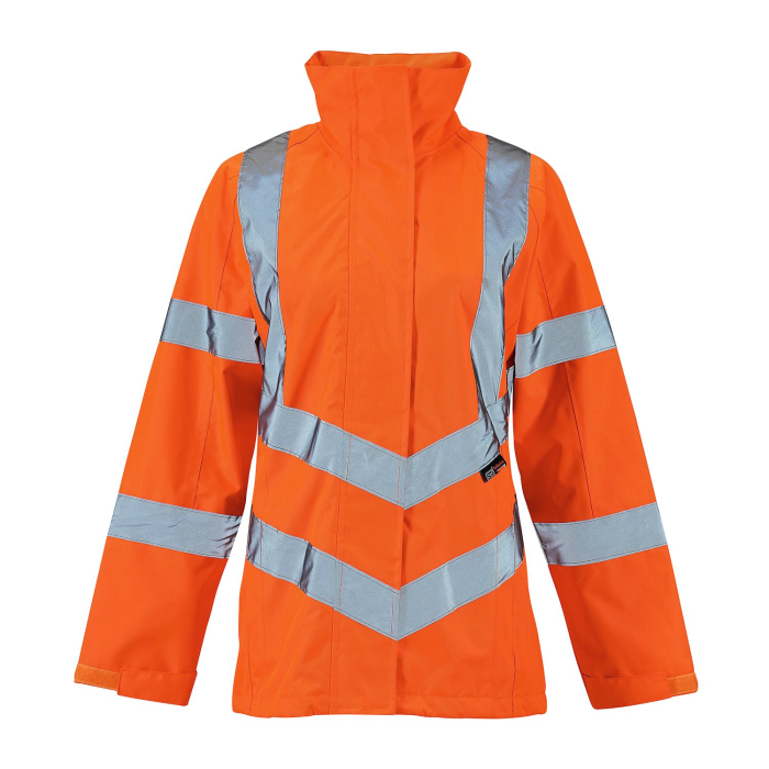 Supertouch - Ladies Hi Vis Orange Sophia Lightweight Jacket - HV303 - Orange - Customisable Jacket