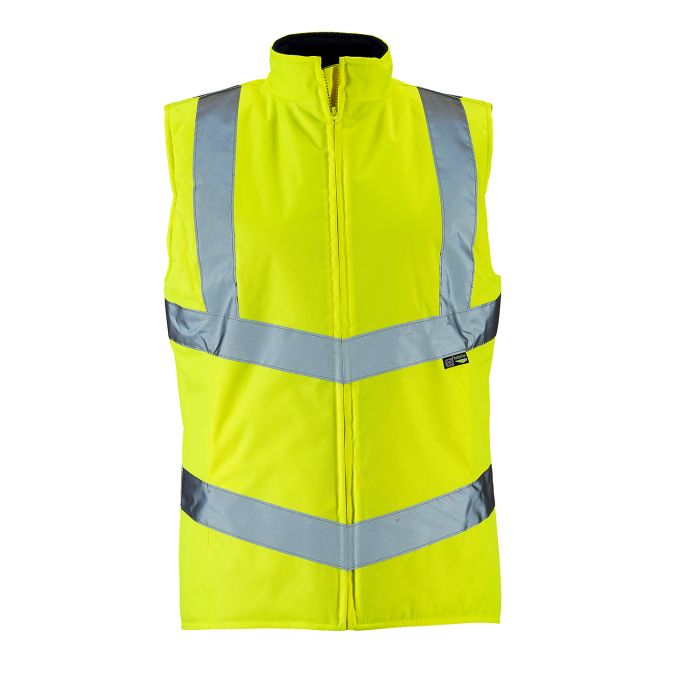 Supertouch - Ladies Hi Vis Yellow Anjali Body Warmer - HV304 - Yellow - Customisable Jacket