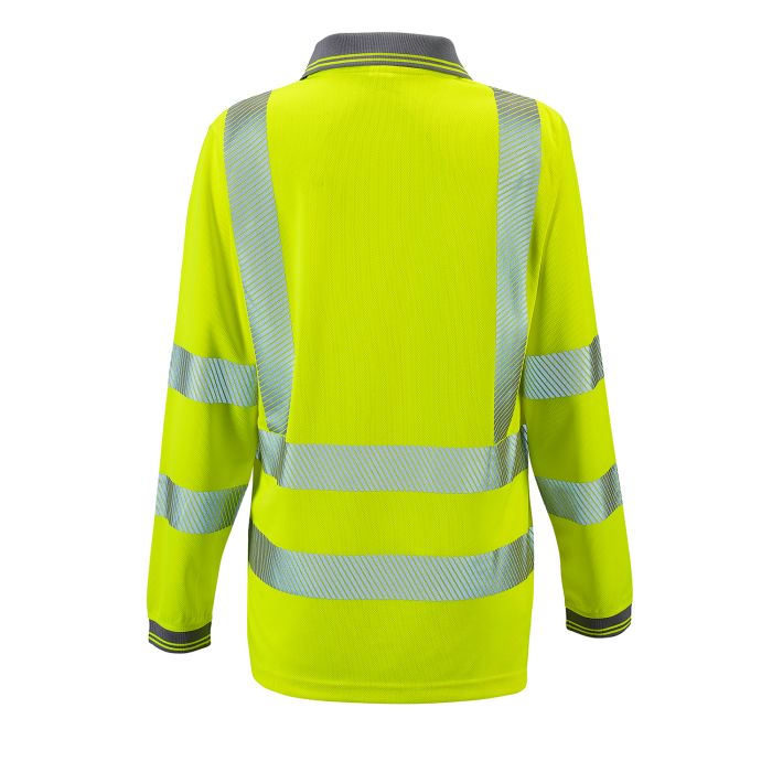 Supertouch - Ladies Hi Vis Yellow Jaya Birds Eye Polo - HV306 - - Customisable Shirt