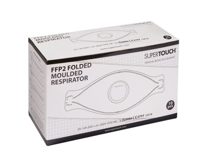 Supertouch - FFP2 Tri-Folded Moulded Mask - P202 - - Customisable Respiratory Protect