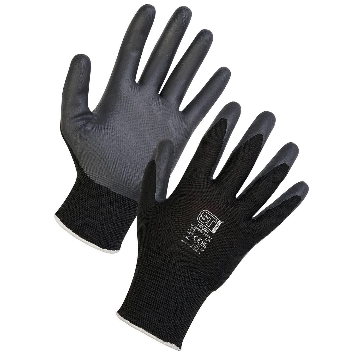 Supertouch - Supertouch NPURA Gloves - G110 - Black - Customisable General Handling