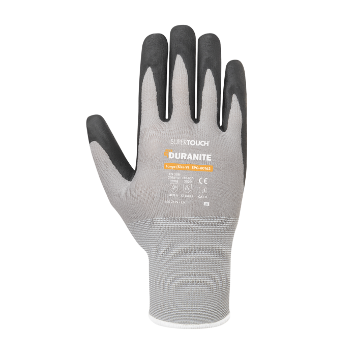 Supertouch - Duranite 15G Nitrile Micro Foam Grey - DN80 - - Customisable General Handling