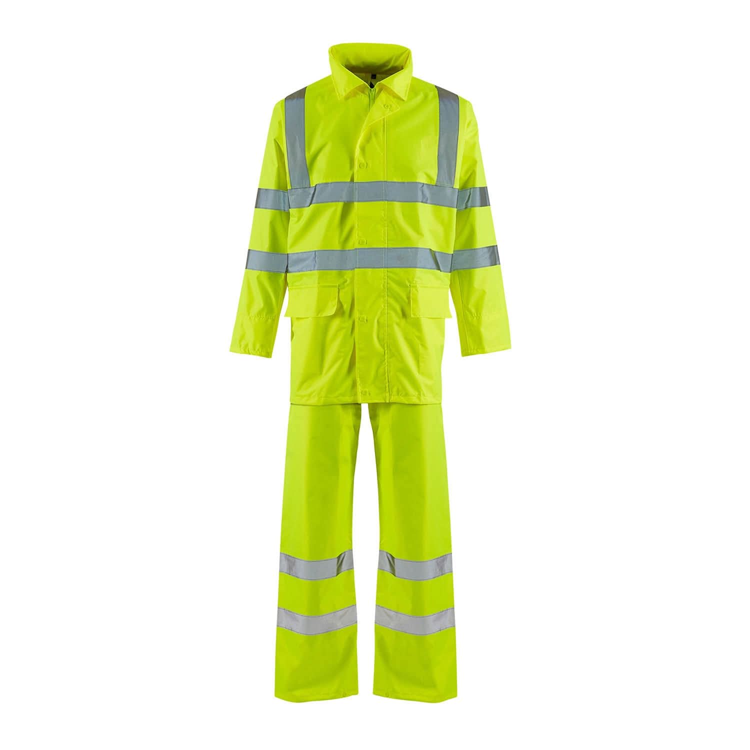 Supertouch Hi-Vis Yellow Lite Rainsuit - H130 - Yellow - Customisable Rainsuit