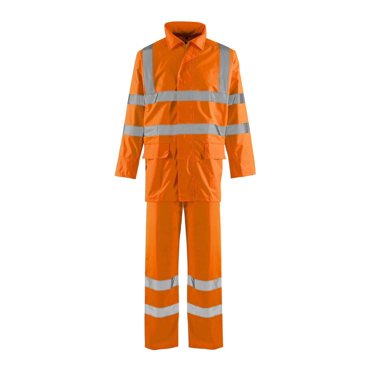 Supertouch Hi-Vis Orange Lite Rainsuit - H129 - Orange - Customisable Rainsuit