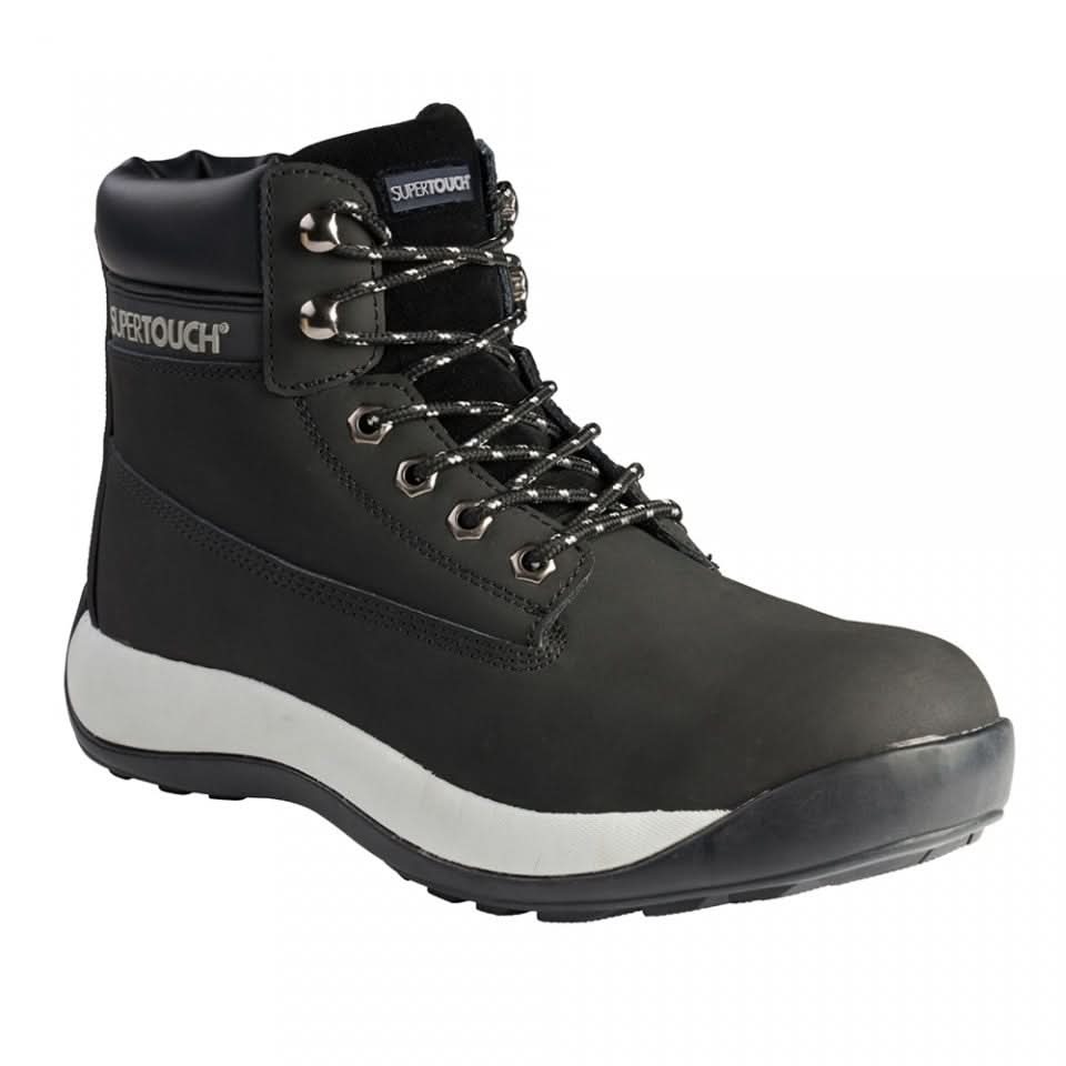 Supertouch - XLP30 Steel Toe Cap S3 Black Safety Boot - SFW-051709 - Black - Customisable Trades Boot