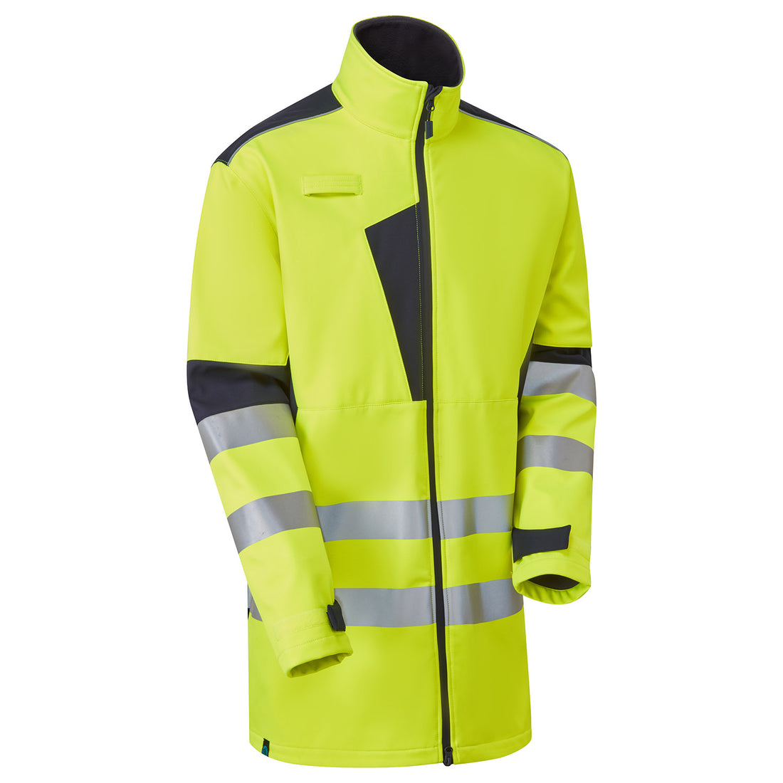 HV System Eco 3-Layer Yellow Softshell Parka - SYS05 - Yellow Navy - Customisable Jacket