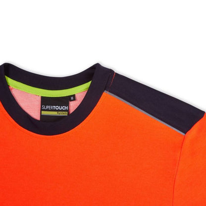 System Hi-Vis Eco CottonCool Orange T-Shirt - SYS12 - - Customisable T-Shirt