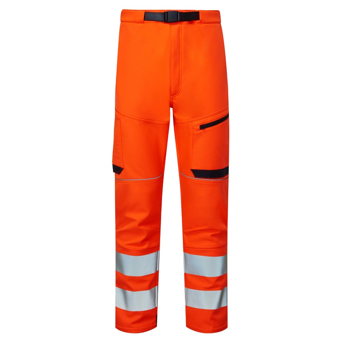 System Hi-Vis Eco Stretch Softshell Orange Trouser - SYS16 - Orange Navy - Customisable TROUSERS