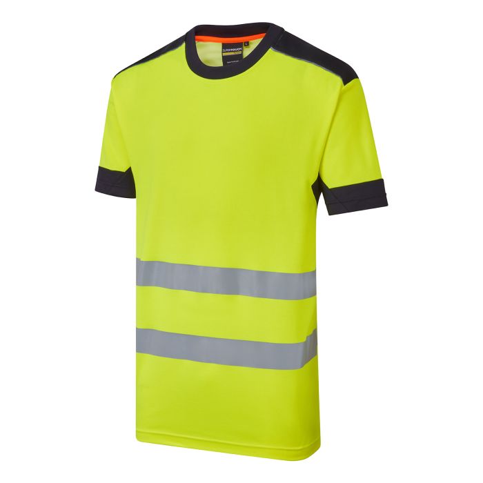 System Hi-Vis Eco CottonCool Yellow T-Shirt - SYS11 - - Customisable T-Shirt