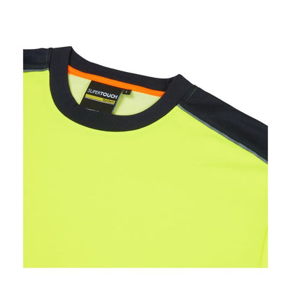 System Hi-Vis Eco CottonCool Yellow T-Shirt - SYS11 - - Customisable T-Shirt