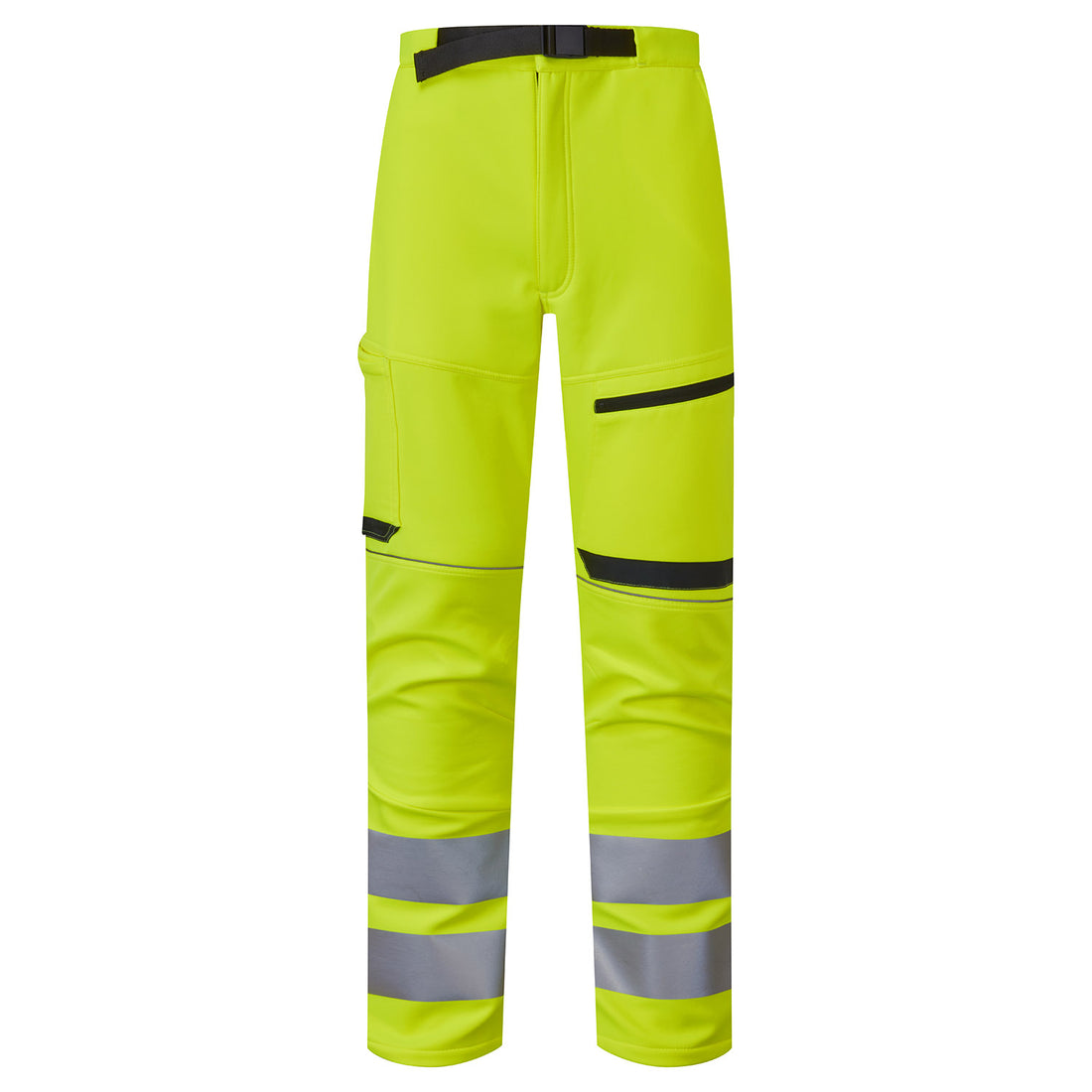 System Hi-Vis Eco Stretch Softshell Yellow Trouser - SYS15 - Yellow Navy - Customisable TROUSERS