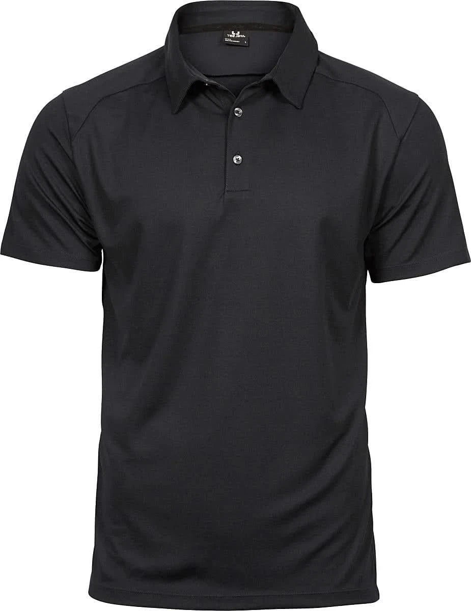 Mens Luxury Sport Polo Shirt TJ7224 - Black - Customisable Polo Shirts