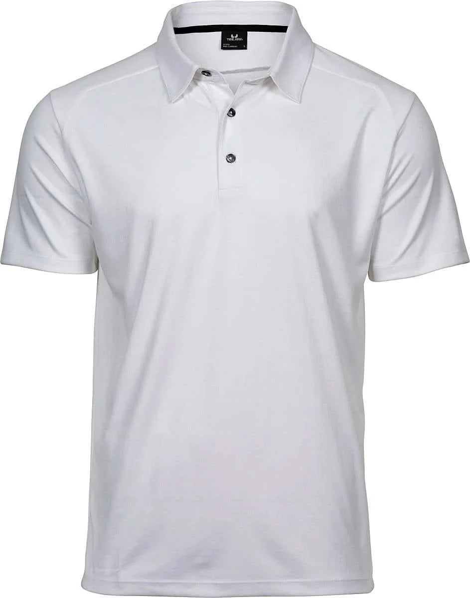 Mens Luxury Sport Polo Shirt TJ7224 - White - Customisable Polo Shirts