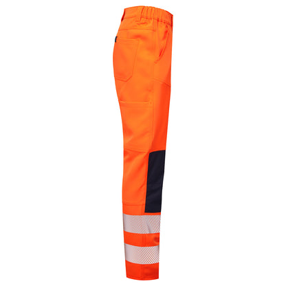 Essentials Hi Vis Eco Coolair 4-Way Stretch Yellow Trousers - ESS12 - - Customisable TROUSERS