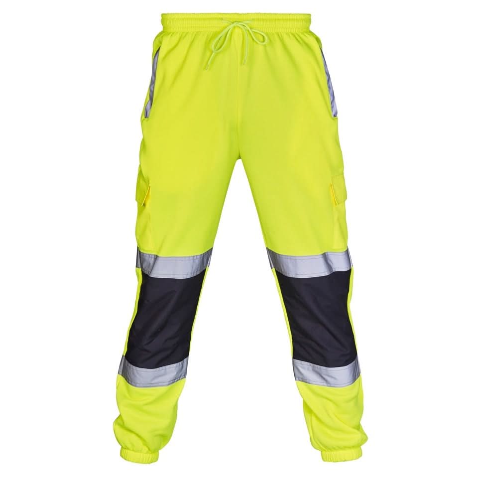 Supertouch - Hi Vis 2 Tone Jogging Bottoms - H111Y - Yellow Navy - Customisable Trousers